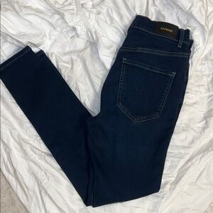 Express Women's Dark Blue Skinny Jeans